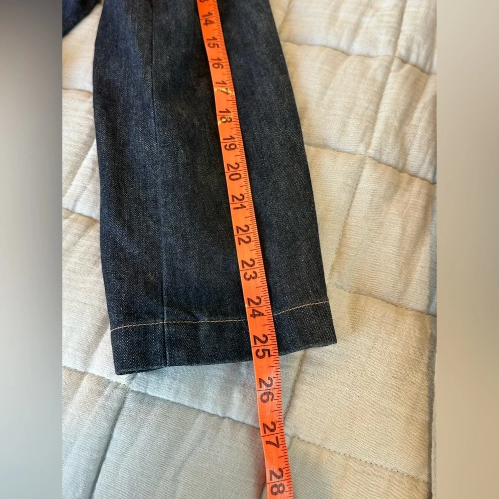 Land’s End Double Breasted fitted denim blazer jacket new without tags size 14 - Picture 14 of 15